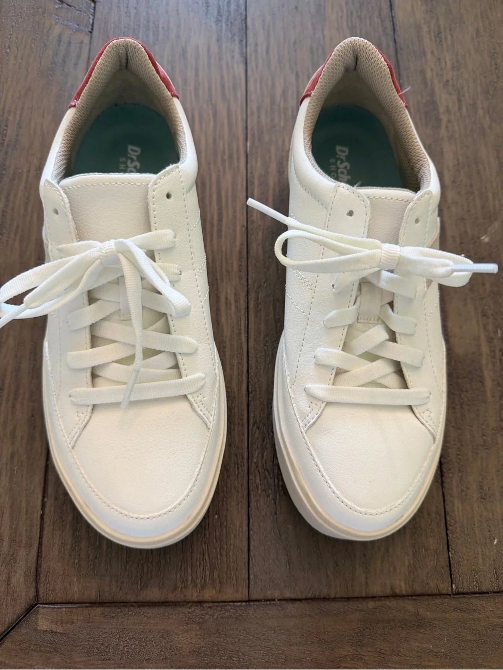 Dr. Scholl’s Madison Lace White Gray Red Sneakers Women’s 7